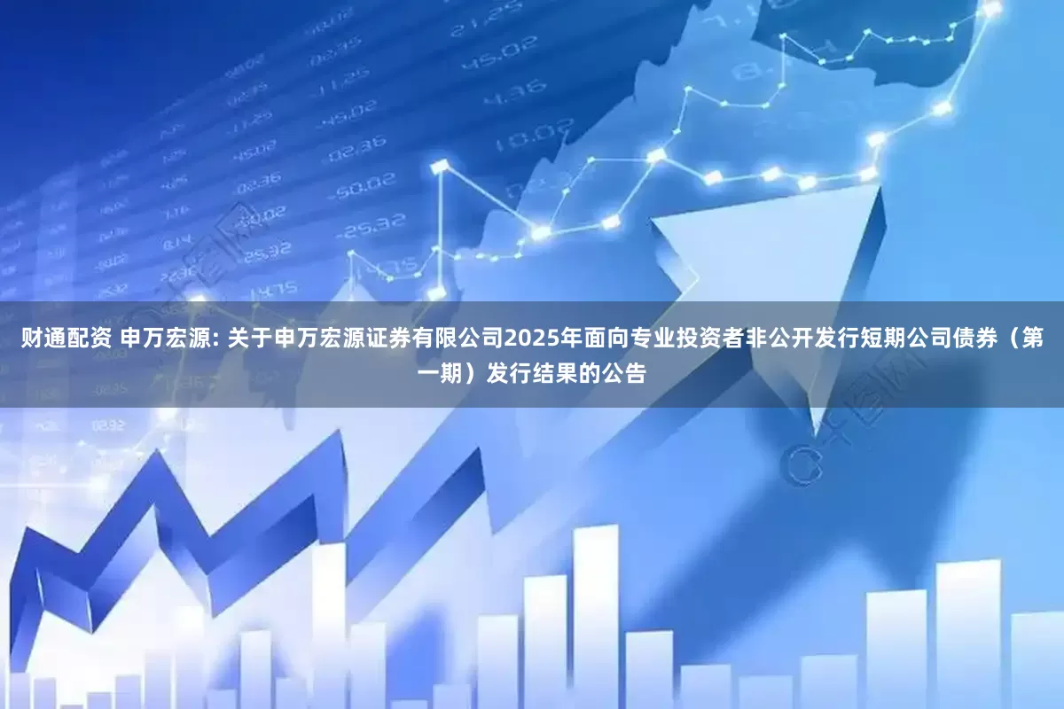 财通配资 申万宏源: 关于申万宏源证券有限公司2025年面向专业投资者非公开发行短期公司债券（第一期）发行结果的公告